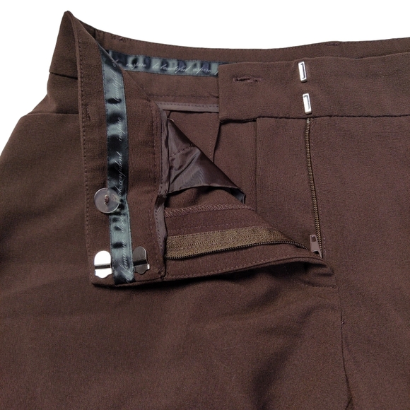 Apostrophe Vanessa Flared Leg‎ Pants Boot Cut Trouser Size 8 Petite Brown - Picture 3 of 9